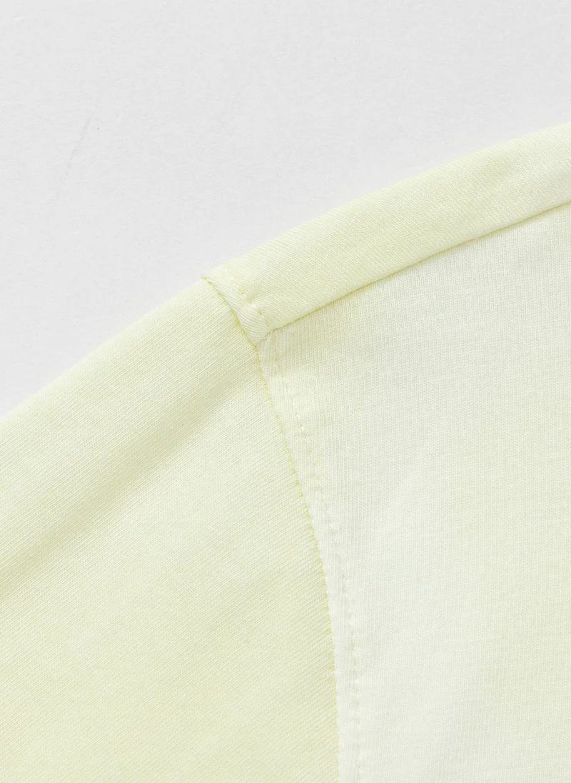 Balabala Yellow Kids Boys Round v-neck long-sleeved T-shirt for Men | Best Price UAE